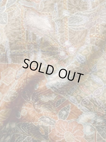 Photo14: Mint L1201J Used Japanese women Pale Beige KOMON dyed / Silk. Flower,   (Grade A) (14)