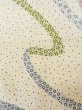 Photo5: L1201L Used Japanese women Shiny Off White KOMON dyed / Silk. Flower,   (Grade C) (5)