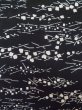 Photo5: L1201R Used Japanese women  Black KOMON dyed / Silk. Abstract pattern   (Grade D) (5)