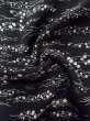 Photo11: L1201R Used Japanese women  Black KOMON dyed / Silk. Abstract pattern   (Grade D) (11)