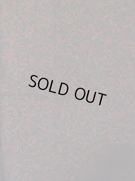 Photo4: Mint L1201S Used Japanese women Pale Dark Red KOMON dyed / Silk. Chinz pattern   (Grade A) (4)