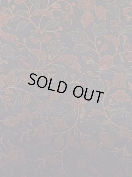 Photo6: Mint L1201S Used Japanese women Pale Dark Red KOMON dyed / Silk. Chinz pattern   (Grade A) (6)