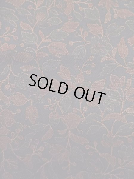 Photo7: Mint L1201S Used Japanese women Pale Dark Red KOMON dyed / Silk. Chinz pattern   (Grade A) (7)