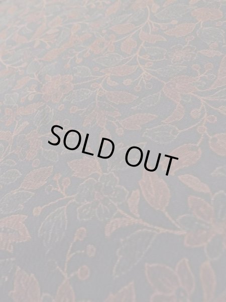 Photo8: Mint L1201S Used Japanese women Pale Dark Red KOMON dyed / Silk. Chinz pattern   (Grade A) (8)