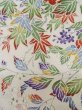 Photo8: Mint L1201V Used Japanese women  White KOMON dyed / Silk. SAKURA cherry blossom,   (Grade A) (8)