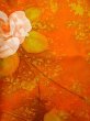 Photo3: Mint L1201W Used Japanese women  Orange KOMON dyed / Silk. Rose,   (Grade A) (3)