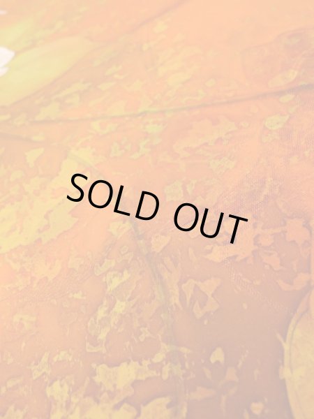 Photo9: Mint L1201W Used Japanese women  Orange KOMON dyed / Silk. Rose,   (Grade A) (9)