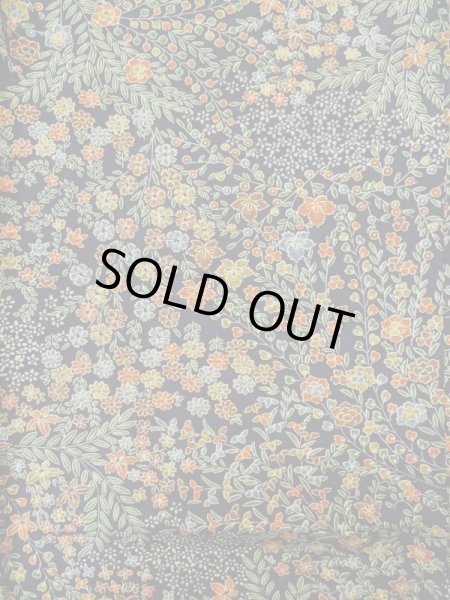 Photo4: Mint L1201X Used Japanese women  Black KOMON dyed / Silk. Flower,   (Grade A+) (4)