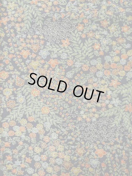 Photo5: Mint L1201X Used Japanese women  Black KOMON dyed / Silk. Flower,   (Grade A+) (5)