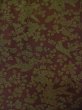 Photo4: L1202A Used Japanese women  Brown KOMON dyed / Silk. Flower,   (Grade B) (4)