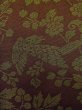 Photo6: L1202A Used Japanese women  Brown KOMON dyed / Silk. Flower,   (Grade B) (6)