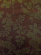 Photo8: L1202A Used Japanese women  Brown KOMON dyed / Silk. Flower,   (Grade B) (8)