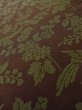 Photo10: L1202A Used Japanese women  Brown KOMON dyed / Silk. Flower,   (Grade B) (10)