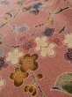 Photo9: L1202D Used Japanese women Pale Pink KOMON dyed / Silk. UME plum bloom,   (Grade C) (9)