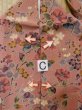 Photo16: L1202D Used Japanese women Pale Pink KOMON dyed / Silk. UME plum bloom,   (Grade C) (16)