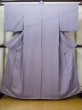 Photo1: L1213G Used Japanese women Pale Wisteria IROMUJI plain colored / Silk.    (Grade C) (1)