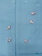 Photo17: L1213O Used Japanese women Pale Light Blue IROMUJI plain colored / Silk.    (Grade C) (17)