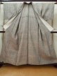 Photo2: L1214A Used Japanese women Pale Gray TSUMUGI pongee / Silk.    (Grade C) (2)