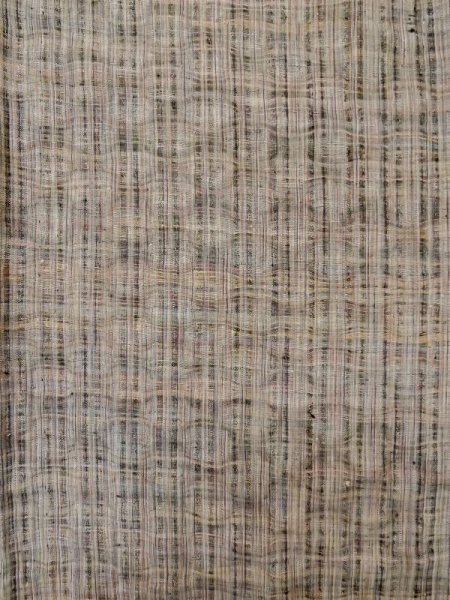 Photo3: L1214A Used Japanese women Pale Gray TSUMUGI pongee / Silk.    (Grade C) (3)