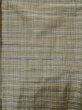 Photo3: L1214B Used Japanese women Pale Gray TSUMUGI pongee / Silk. Plaid Checks   (Grade C) (3)