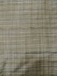 Photo4: L1214B Used Japanese women Pale Gray TSUMUGI pongee / Silk. Plaid Checks   (Grade C) (4)