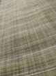 Photo8: L1214B Used Japanese women Pale Gray TSUMUGI pongee / Silk. Plaid Checks   (Grade C) (8)