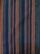 Photo3: Mint L1214D Used Japanese women  Indigo Blue HITOE unlined / Cotton/hemp Stripes "Awashijira-woven"  (Grade A) (3)