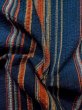 Photo12: Mint L1214D Used Japanese women  Indigo Blue HITOE unlined / Cotton/hemp Stripes "Awashijira-woven"  (Grade A) (12)