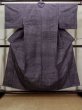 Photo1: Mint L1220B Used Japanese women  Wisteria HITOE unlined / Silk. Stripes,   (Grade A) (1)