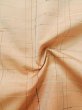 Photo11: L1220C Used Japanese womenPale Light Orange HITOE unlined / Silk. Plaid Checks   (Grade C) (11)