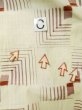 Photo16: L1220E Used Japanese women  Off White HITOE unlined / Silk. Geometrical pattern   (Grade C) (16)