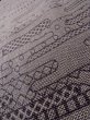 Photo10: Mint L1220F Used Japanese women Dark Purple HITOE unlined / Silk. Abstract pattern   (Grade A) (10)