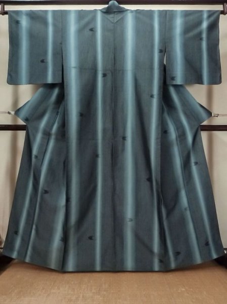 Photo1: Mint L1220H Used Japanese women Pale Blue HITOE unlined / Silk. Gradation,   (Grade A) (1)