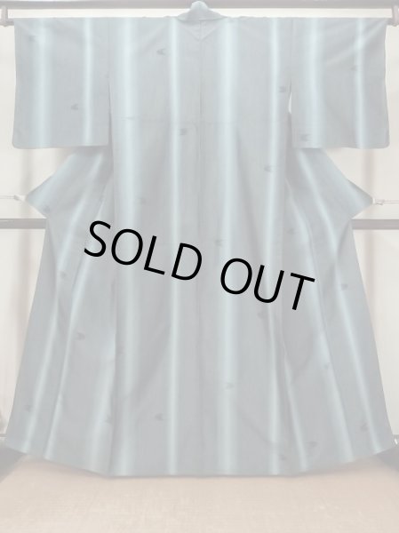 Photo1: Mint L1220H Used Japanese women Pale Blue HITOE unlined / Silk. Gradation,   (Grade A) (1)