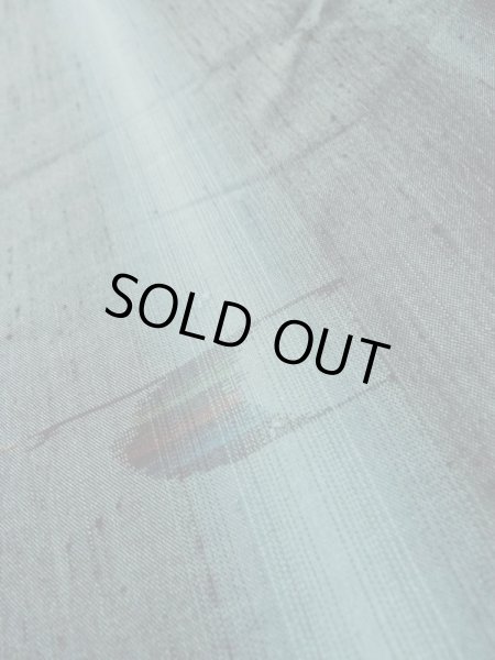 Photo9: Mint L1220H Used Japanese women Pale Blue HITOE unlined / Silk. Gradation,   (Grade A) (9)