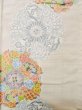 Photo4: L1220K Used Japanese womenPale Light Pink HITOE unlined / Silk. Flower, water wheels pattern  (Grade C) (4)