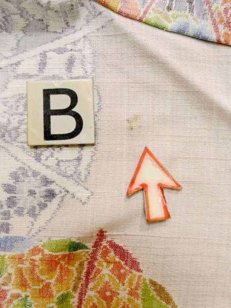 Photo15: L1220K Used Japanese womenPale Light Pink HITOE unlined / Silk. Flower, water wheels pattern  (Grade C) (15)