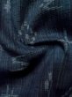 Photo11: Mint L1220T Used Japanese women  Navy Blue HITOE unlined / Silk. Geometrical pattern,   (Grade A) (11)