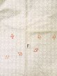 Photo19: L1220W Used Japanese women  White HITOE unlined / Silk. Geometrical pattern,   (Grade C) (19)