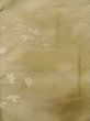 Photo4: L1221A Used Japanese womenPale Light Beige TSUMUGI pongee / Silk. Flower,   (Grade B) (4)