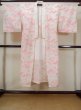 Photo1: M0110B Used Japanese women Light Pink JUBAN undergarment / Mousseline. Chrysanthemum,   (Grade D) (1)
