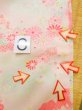 Photo16: M0110B Used Japanese women Light Pink JUBAN undergarment / Mousseline. Chrysanthemum,   (Grade D) (16)
