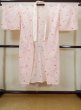 Photo1: M0110F Used Japanese women Light Pink JUBAN undergarment / Mousseline. UME plum bloom,   (Grade D) (1)