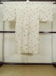 Photo2: M0110G Used Japanese women Greenish Ivory JUBAN undergarment / Mousseline. MOMIJI maple leaf   (Grade D) (2)