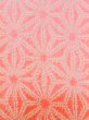 Photo6: M0110H Used Japanese women  Pink JUBAN undergarment / Mousseline. Hemp leaf   (Grade D) (6)