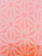 Photo7: M0110H Used Japanese women  Pink JUBAN undergarment / Mousseline. Hemp leaf   (Grade D) (7)