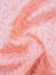 Photo10: M0110H Used Japanese women  Pink JUBAN undergarment / Mousseline. Hemp leaf   (Grade D) (10)