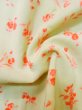 Photo9: M0110I Used Japanese women  Ivory JUBAN undergarment / Mousseline. Flower,   (Grade D) (9)