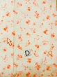 Photo15: M0110I Used Japanese women  Ivory JUBAN undergarment / Mousseline. Flower,   (Grade D) (15)
