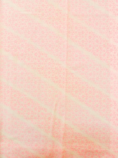 Photo4: M0110J Used Japanese women  Pink JUBAN undergarment / Mousseline. Geometrical pattern,   (Grade D) (4)